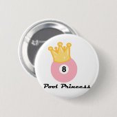 PoolChick Pool Princess Ronde Button 5,7 Cm (Voorkant /achterkant)