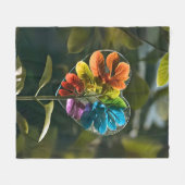 Poolcoverage van het regenboogframe fleece deken (Voorkant (Horizontaal))