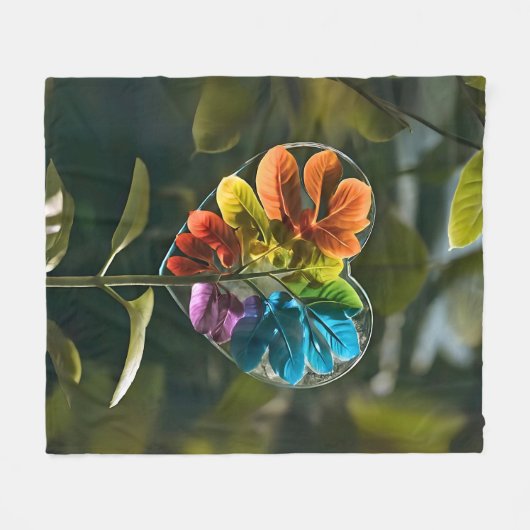 Poolcoverage van het regenboogframe fleece deken (Voorkant (Horizontaal))