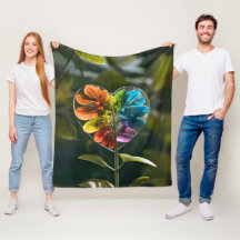 Pooldeken regenboog blad hart natuur