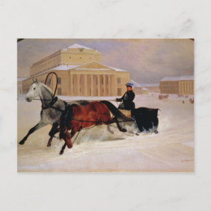 Poolpaar met een sporenpaard bij Bolshoi Briefkaart