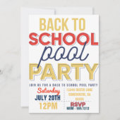 POOLPARTIJ INVITE KAART (Voorkant)