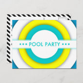 poolpartij uitnodiging briefkaart (Voorkant / Achterkant)