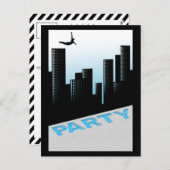 poolpartij uitnodiging briefkaart (Voorkant / Achterkant)