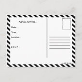 poolpartij uitnodiging briefkaart (Achterkant)