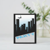 poolpartij uitnodiging briefkaart (Staand voorkant)