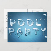 poolpartij - uitnodiging : vloeistoffen (Voorkant / Achterkant)