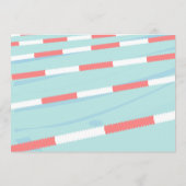 poolpartij zwemmer zwemwedstrijd uitnodigen kaart (Achterkant)