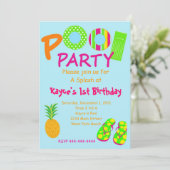 Poolparty Kaart (Staand voorkant)