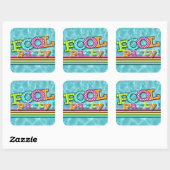 Poolparty-viering Vierkante Sticker (Vel)