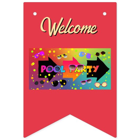 Poolparty vlaggetjes (Eerste vlag)
