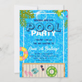 poolparty | Zwemverjaardag Kaart (Voorkant)
