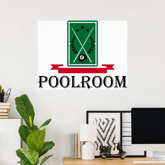 Poolroom Billiards Classic 8 Ball Poster