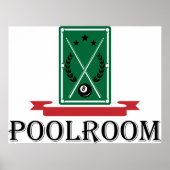 Poolroom Billiards Classic 8 Ball Poster (Voorkant)