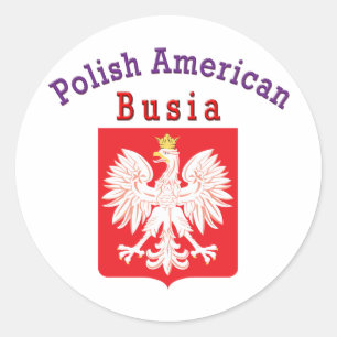 Pools-Amerikaans Busia Ronde Sticker