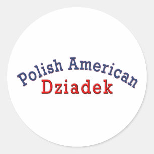 Pools-Amerikaans Dziadek Ronde Sticker