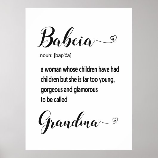 Pools Babcia Grandma Gift Poster (Voorkant)