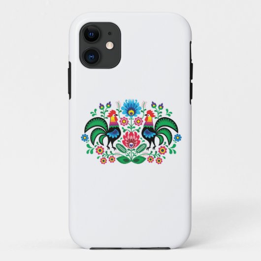 Pools bloemborduurwerk, traditioneel folkpatroon Case-Mate iPhone case (Achterkant)