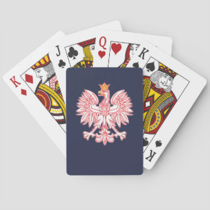 Pools die Eagle in Rood wordt geschetst Pokerkaarten
