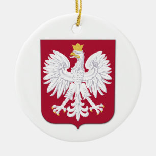 Pools Eagle Red Shield Keramisch Ornament