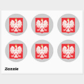 Pools Eagle Red Shield Ronde Sticker (Vel)