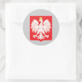 Pools Eagle Red Shield Ronde Sticker (Tas)