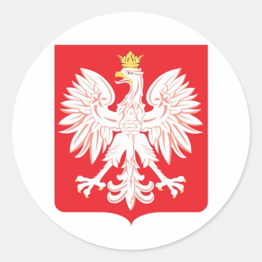 Pools Eagle Red Shield Ronde Sticker (Voorkant)