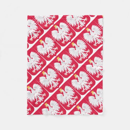Pools Embleem - Polen Schild - Polska Herb Polski Fleece Deken (Voorkant)