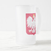 Pools Embleem - Polen Schild - Polska Herb Polski Matglas Bierpul (Voorkant rechts)