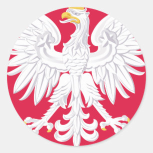 Pools Embleem - Polen Schild - Polska Herb Polski Ronde Sticker