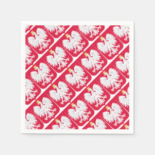 Pools Embleem - Polen Schild - Polska Herb Polski Servet