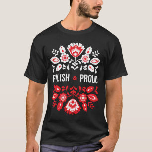 Pools en bloemenbloemen Polen Polska T-shirt