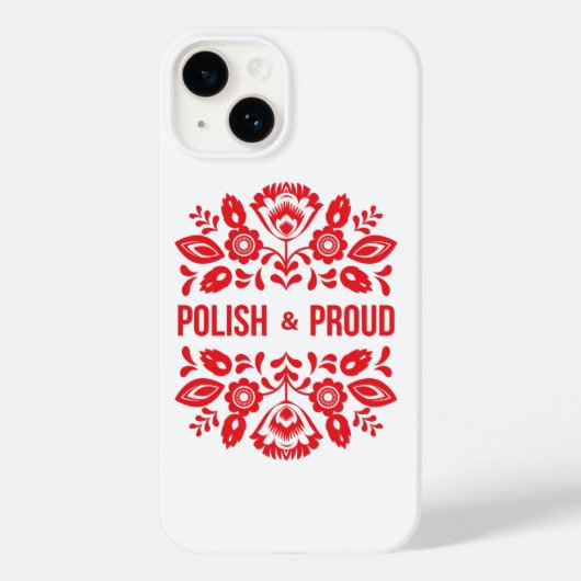 Pools en Polen Polska Red Flowers Case-Mate iPhone Case (Achterkant)