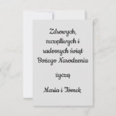 Pools kerstfeest Wesołych Świąt Angel (Achterkant)