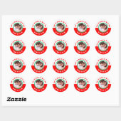 Pools kerstfoto Envelope Seal met Greeting Ronde Sticker (Vel)