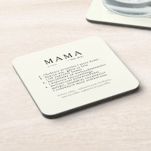 Pools Mam Gift - MAMA Definitie Ecru Bier Onderzetter