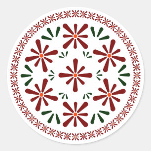 Pools ontwerp van traditionele keramiek. ronde sticker