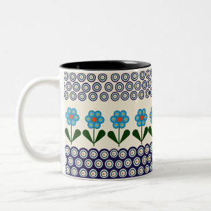 Pools ontwerp van traditionele keramiek tweekleurige koffiemok