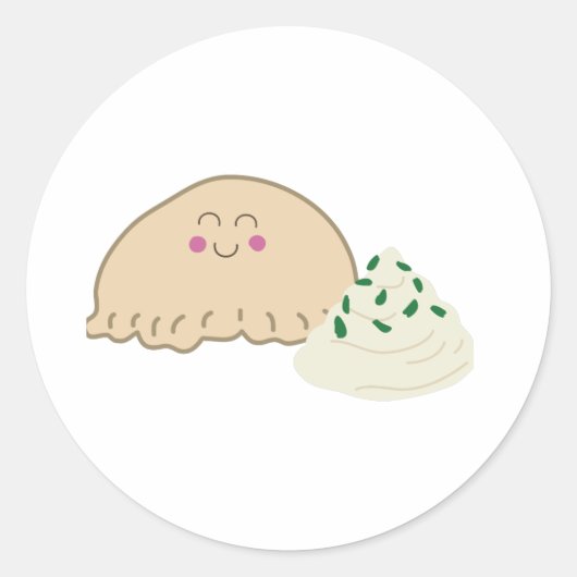Pools Pierogi Ronde Sticker (Voorkant)