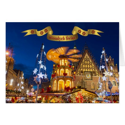 Pools/Polski - Merry Kerstmis/Wesołych Świąt (Voorkant Horizontaal)