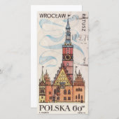 Pools poststempel Wroclaw Bedankkaart (Voorkant / Achterkant)