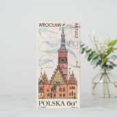 Pools poststempel Wroclaw Bedankkaart (Staand voorkant)