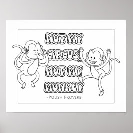 Pools Proverb Coloring Poster