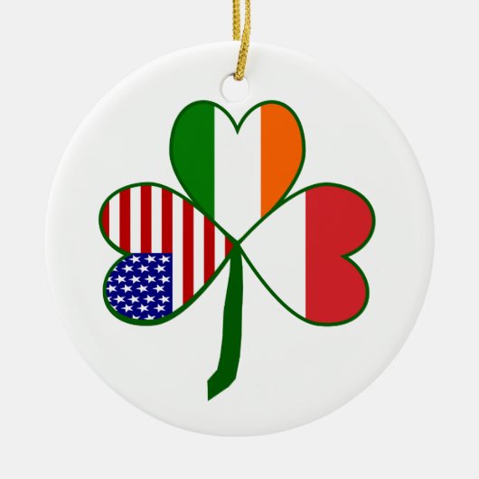 Pools Shamrock Keramisch Ornament (Voorkant)