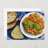 Pools traditioneel voedsel, Briefkaart voor postov (Voorkant / Achterkant)