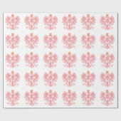 Poolse adelaar in rood cadeaupapier (Vlak)
