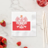 Poolse adelaar in rood servet (Insitu)