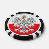 Poolse adelaar met gouden kroon poker chips (Enkel)