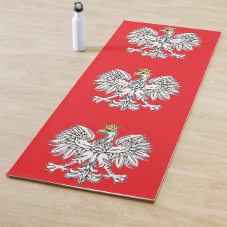 Poolse adelaar met gouden kroon yoga mat