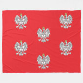 Poolse adelaar met gouden kroonfleece deken (Voorkant (Horizontaal))